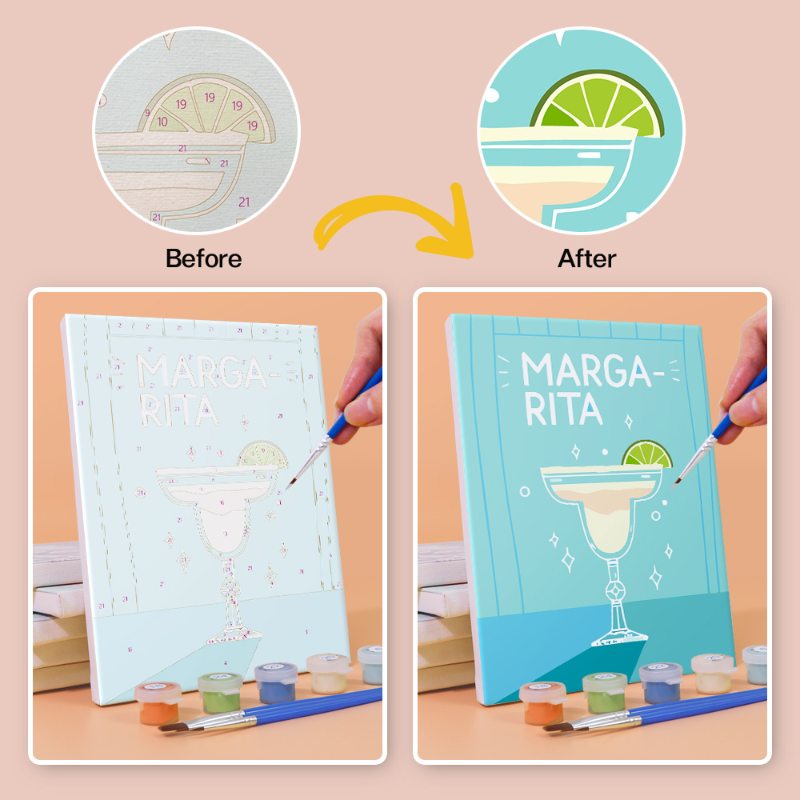 6 Mini Paintings - Paint & Pour Cocktail Set