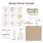 9 Mini Paintings – Indoor Plants Set | Paint by Numbers