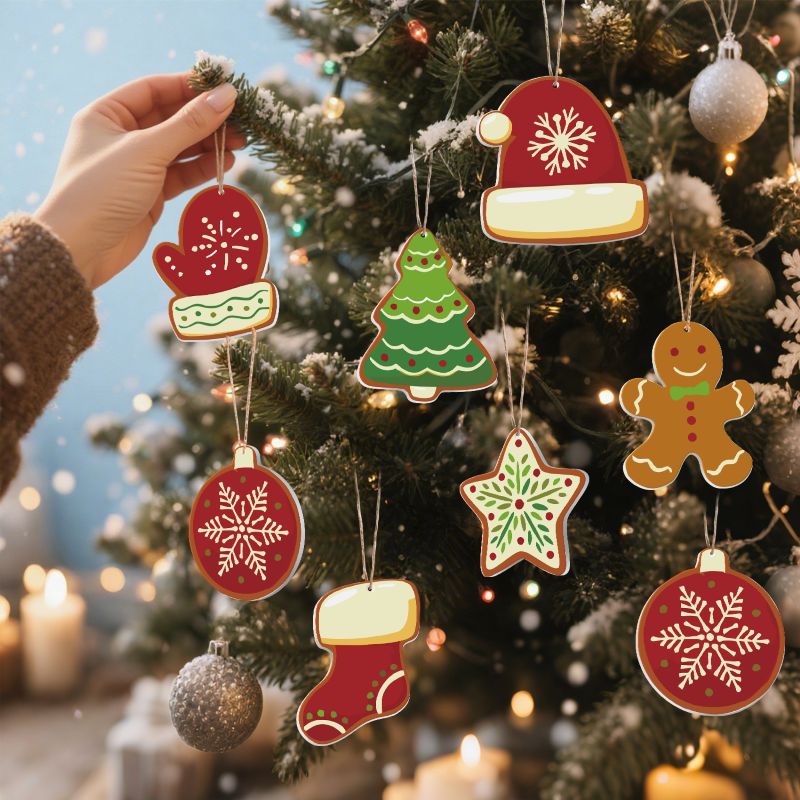 8 Christmas hangers - Winter set