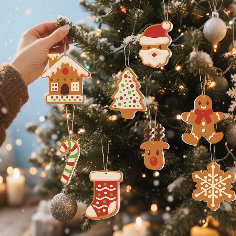 8 Christmas hangers - Christmas cookies set