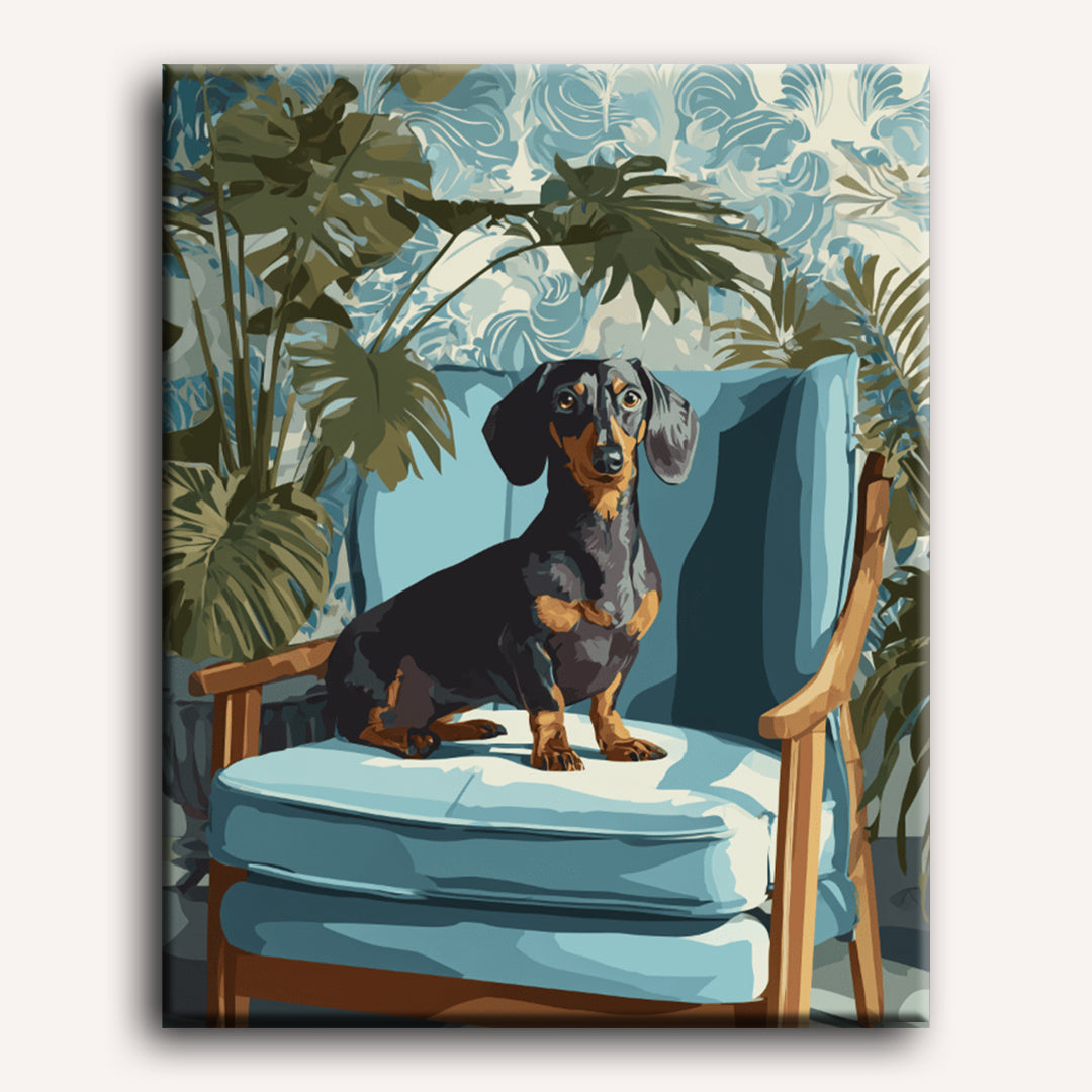 A posing Dachshund | Paint by Number