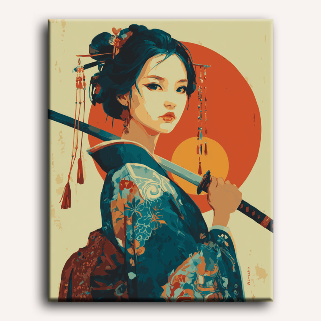 A warrior woman | Paint by Number