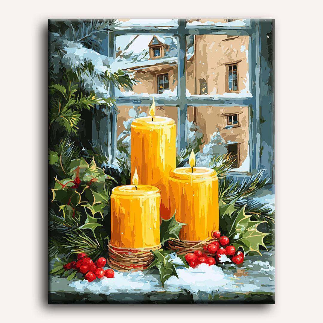 Christmas Candles | Paint by Number