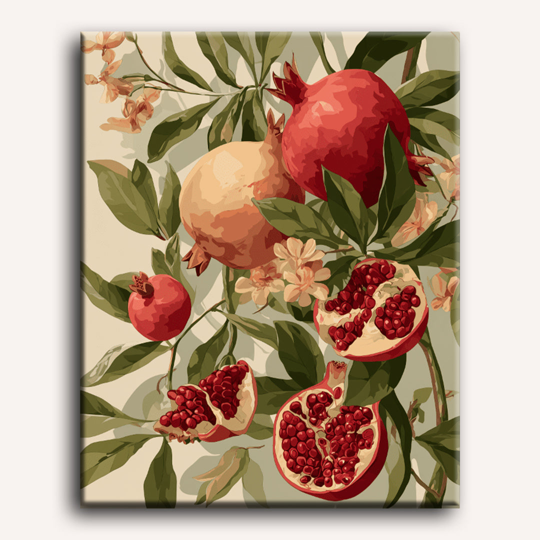 Blooming pomegranates | Paint by Number