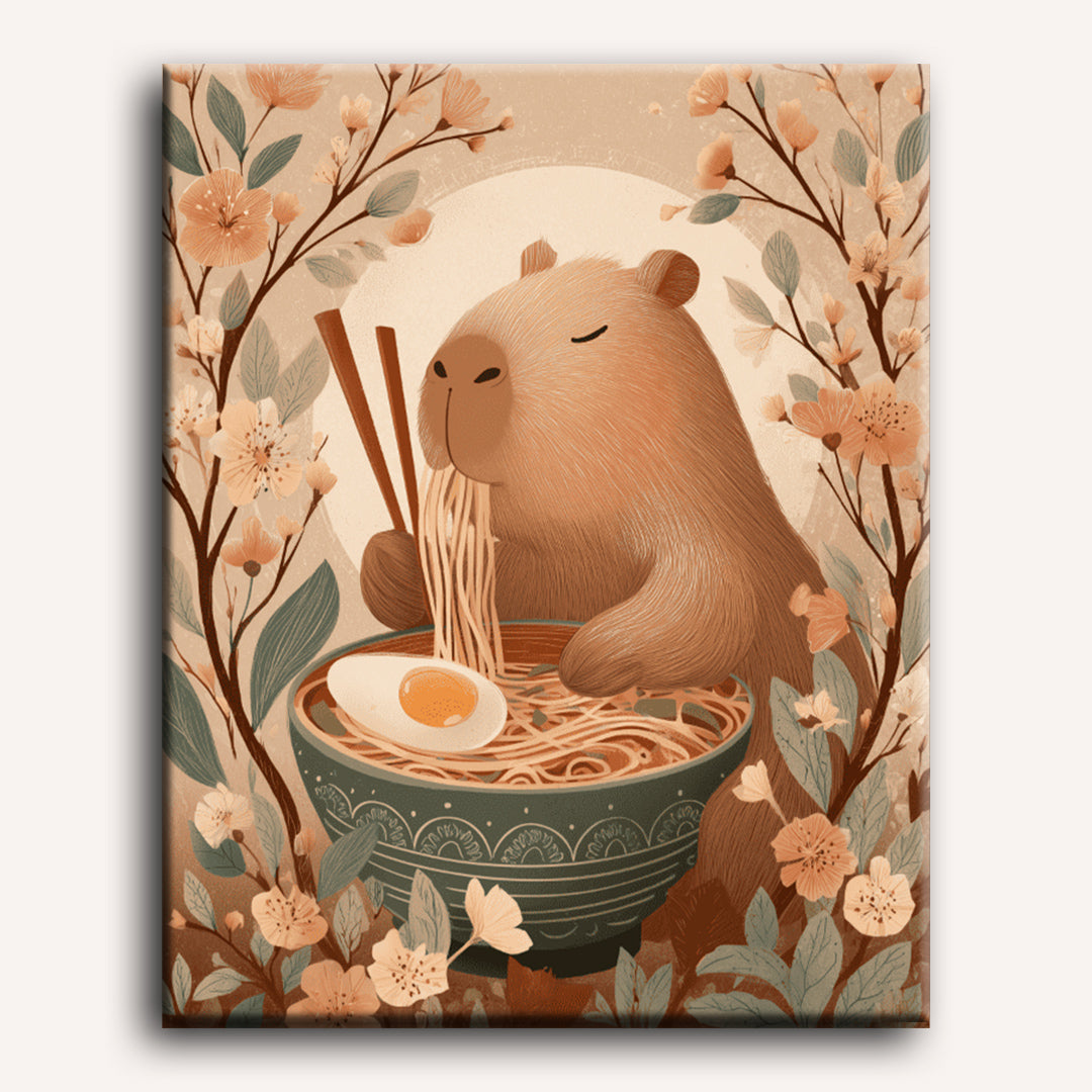 Capybara`s noodles | Paint by Number