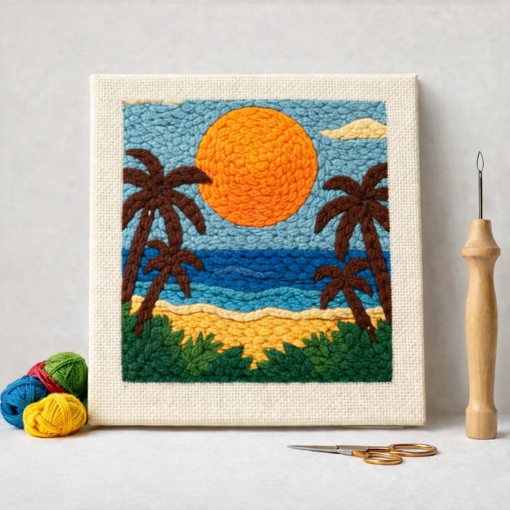 Punch Needle – Tropical Sunset