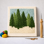 Punch Needle – Calm Green Forest