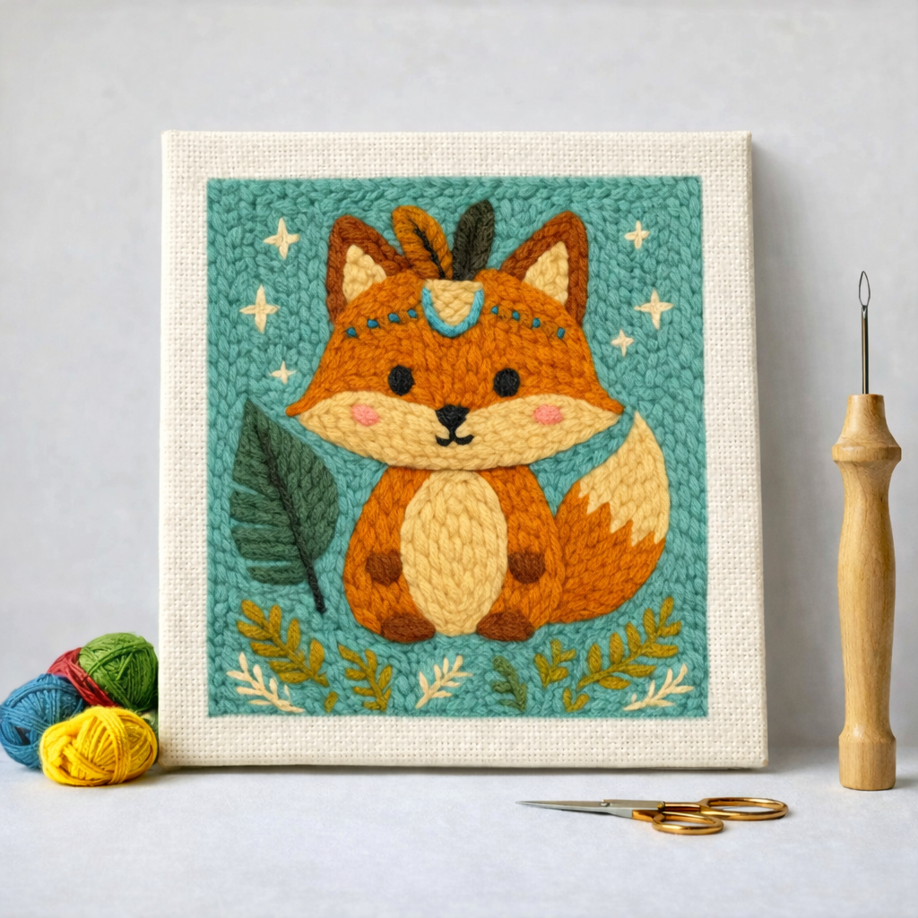 Punch Needle – Small Dreamy Fox
