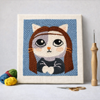 Punch Needle – Kitten with Hair