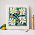 Punch Needle – White Daisies