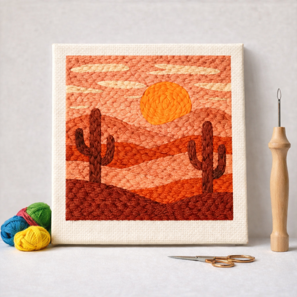 Punch Needle – Desert Sunset