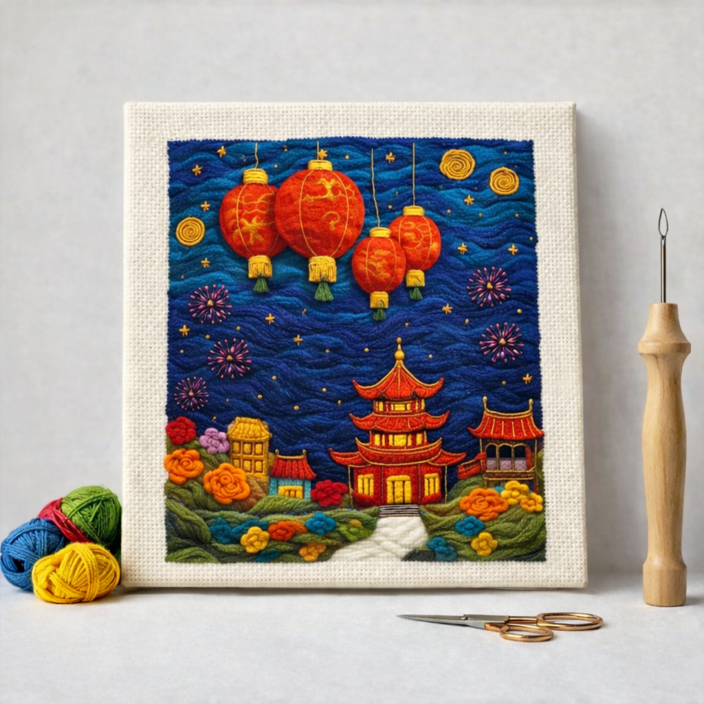 Punch Needle – Pagoda and Lantern Nights
