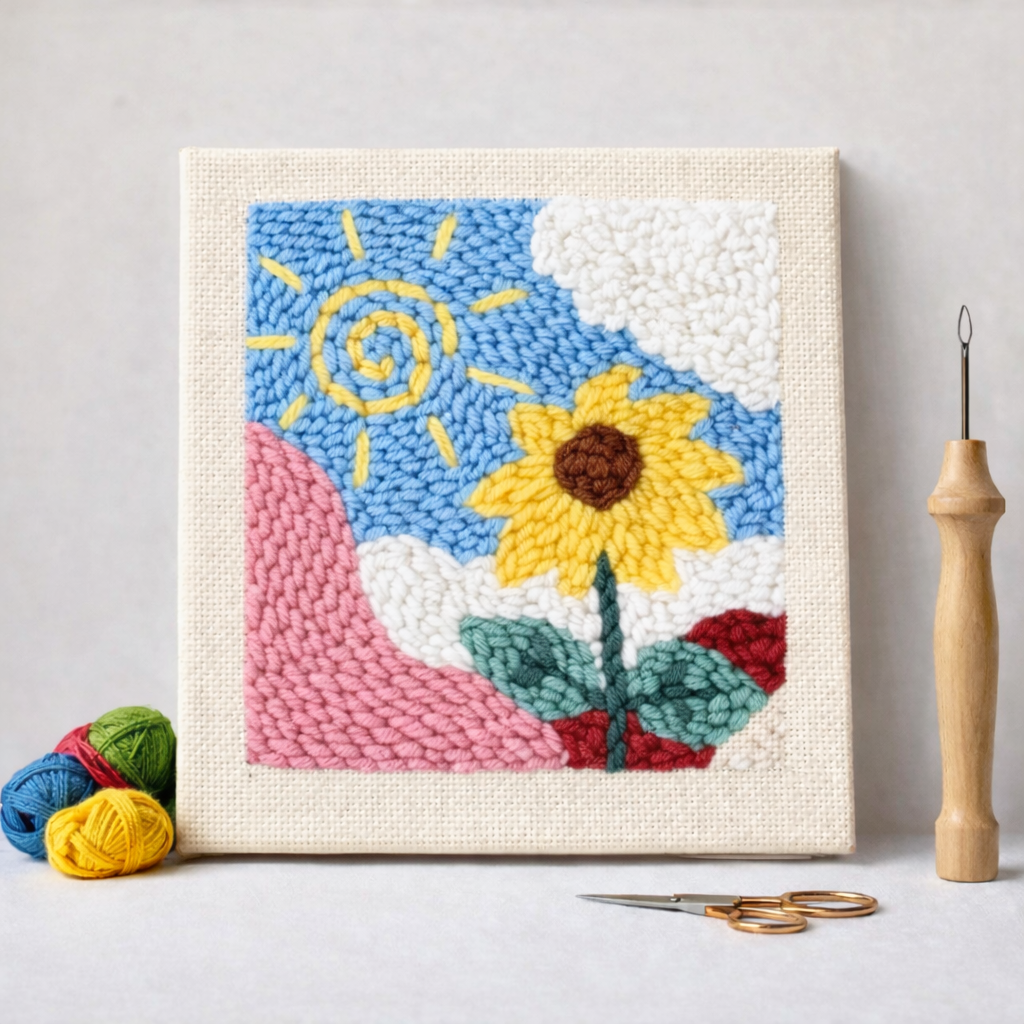 Punch Needle – Sunflower in the Sun