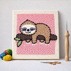 Punch Needle – Sloth Sleeping on a Branch