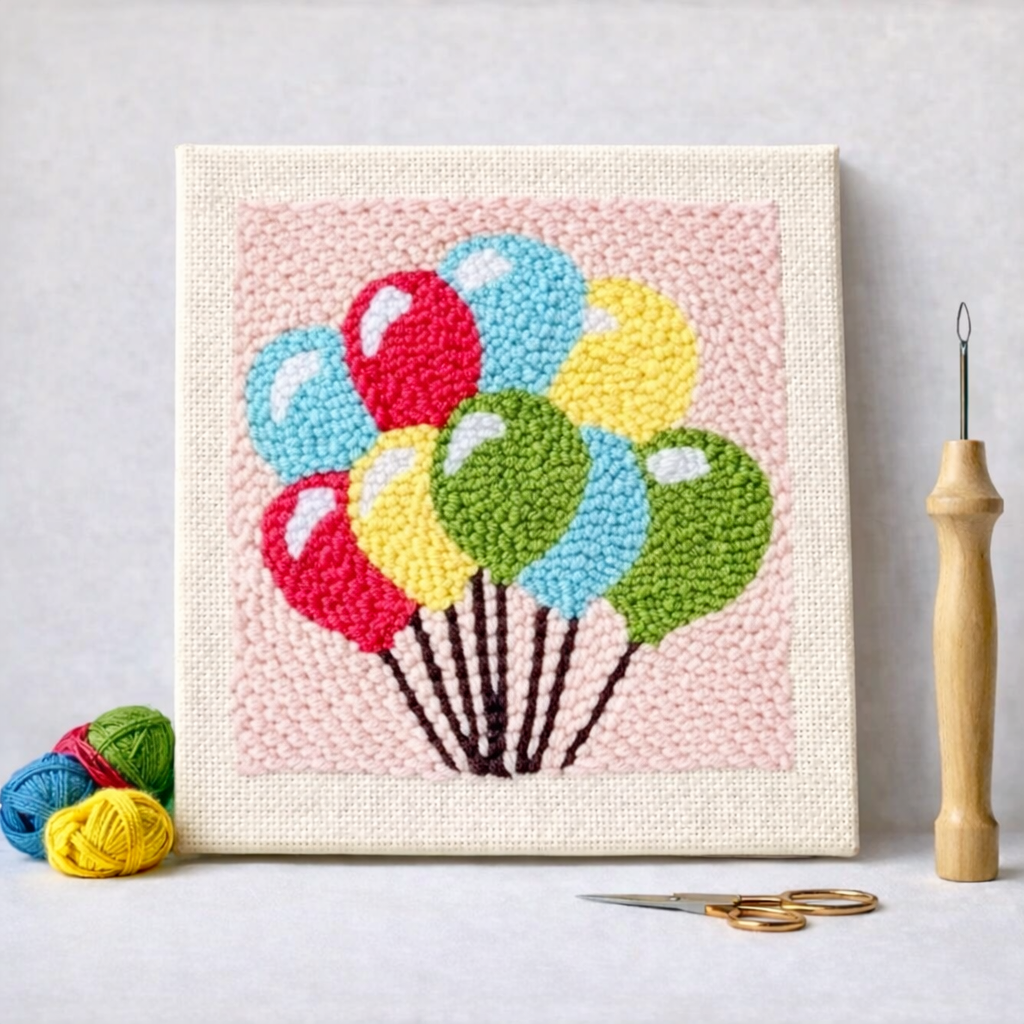 Punch Needle – Colorful Balloons