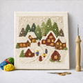 Punch Needle – Snowy and Warm Village