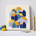 Punch Needle – Colorful Beach Houses