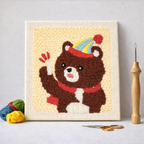 Punch Needle – Party Bear