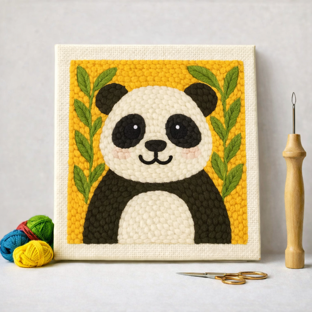 Punch Needle – Calm Panda