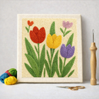 Punch Needle – Tulips in Spring