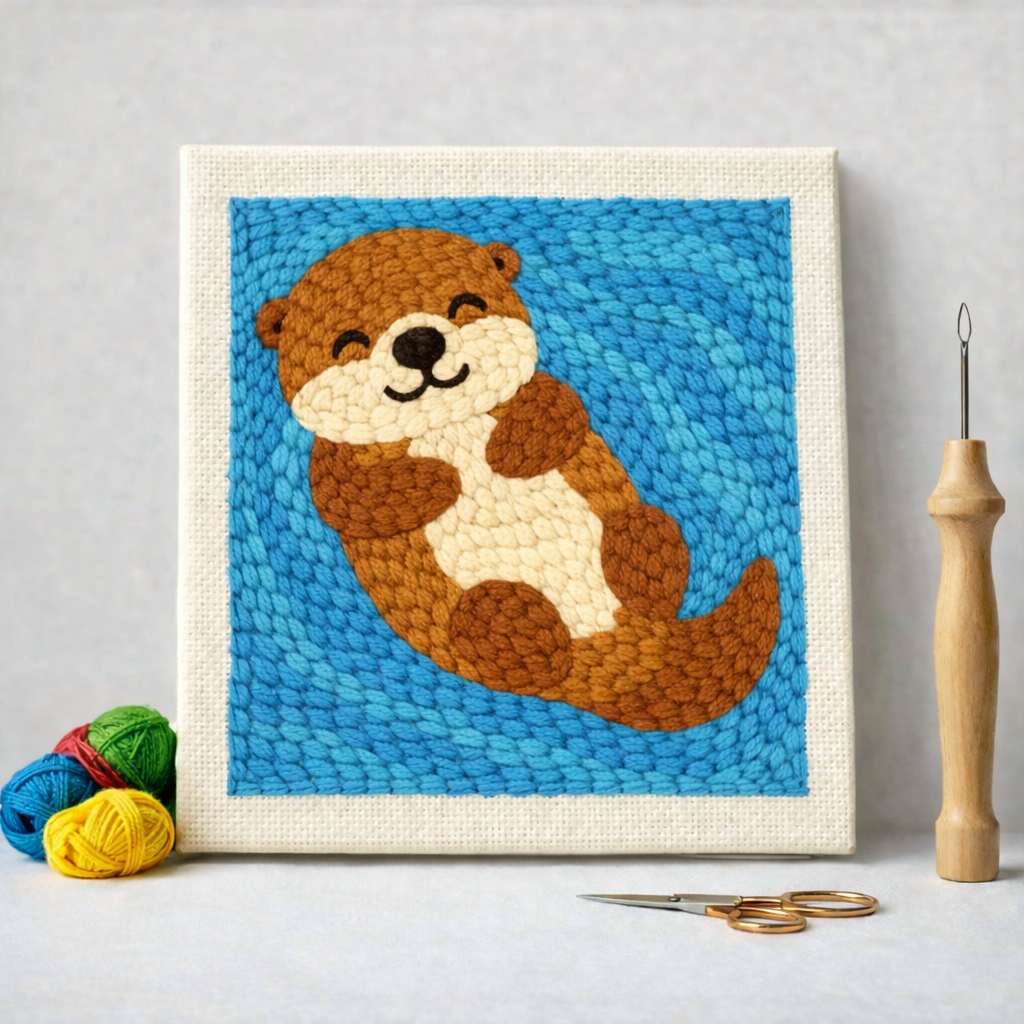 Punch Needle – Smiling Otter