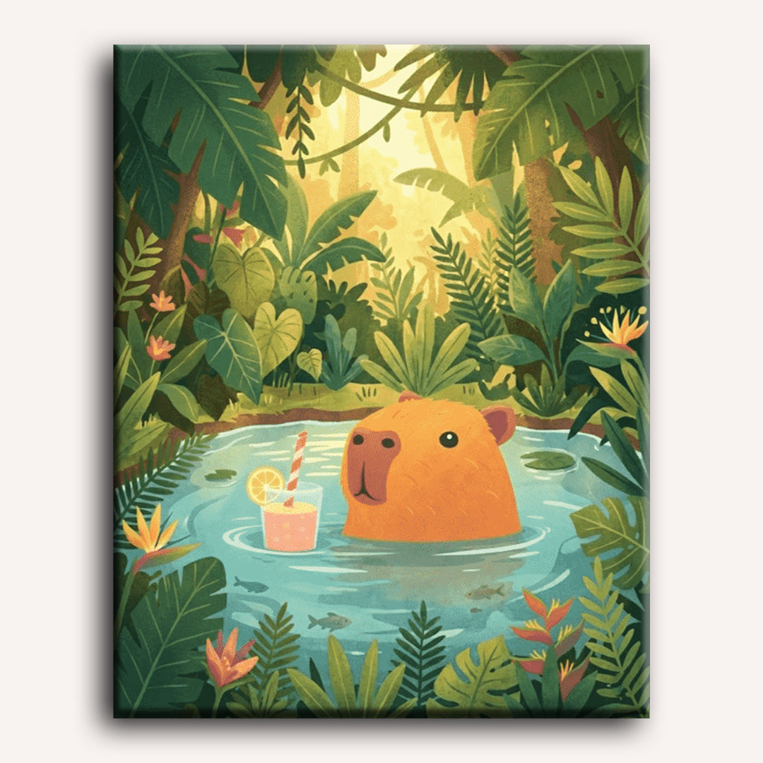 Chilling capybara | Paint by Number