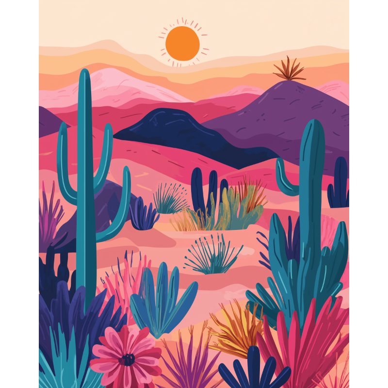 Colorful Desert 2 | Paint by Numbers