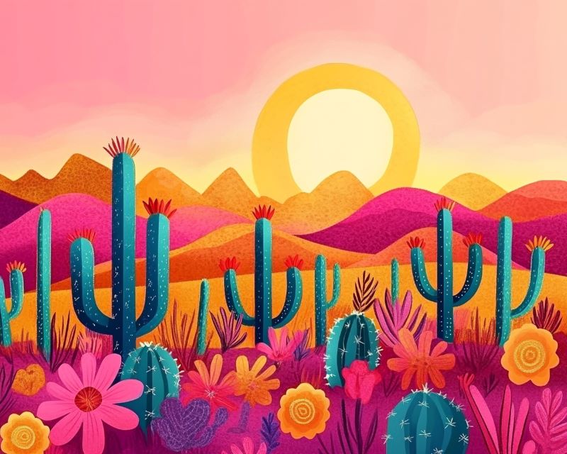 Colorful Desert | Paint by Numbers