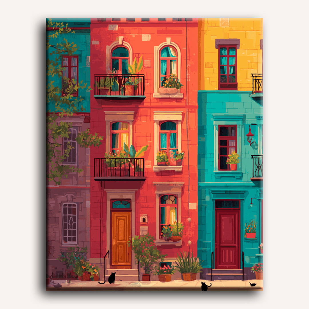 Colorful facades | Paint by Number