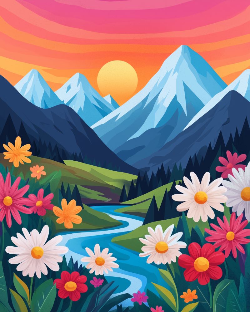 Colorful Landscape 5 | Paint by Numbers