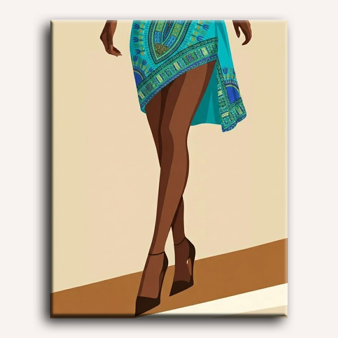 Elegant African Woman | Paint by Number