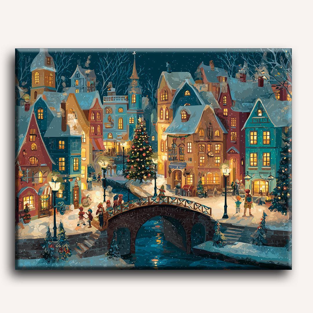 Festive Village | Paint by Number