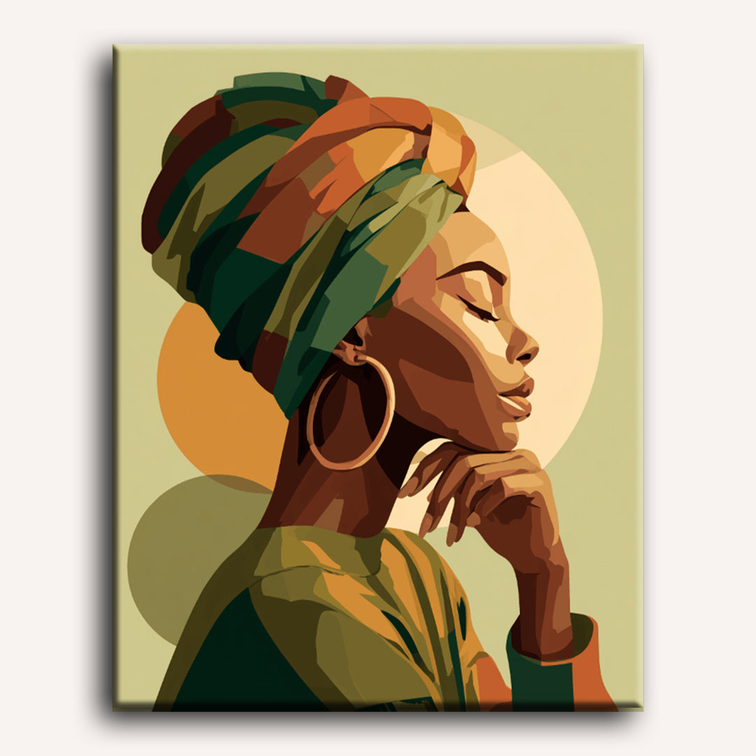 Golden profile | Paint by Number