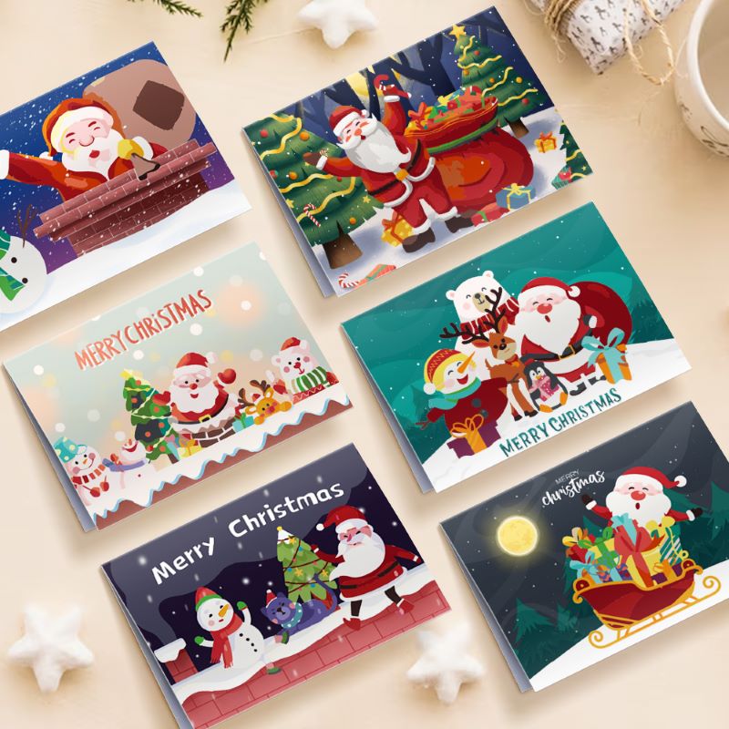Paint by Numbers Christmas Cards 4 - 6 Pieces