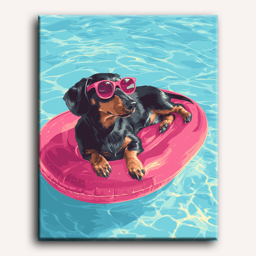 Hotdog in pink | Paint by Number