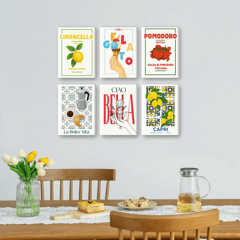 6 Mini Paintings - Italian Flavor Set