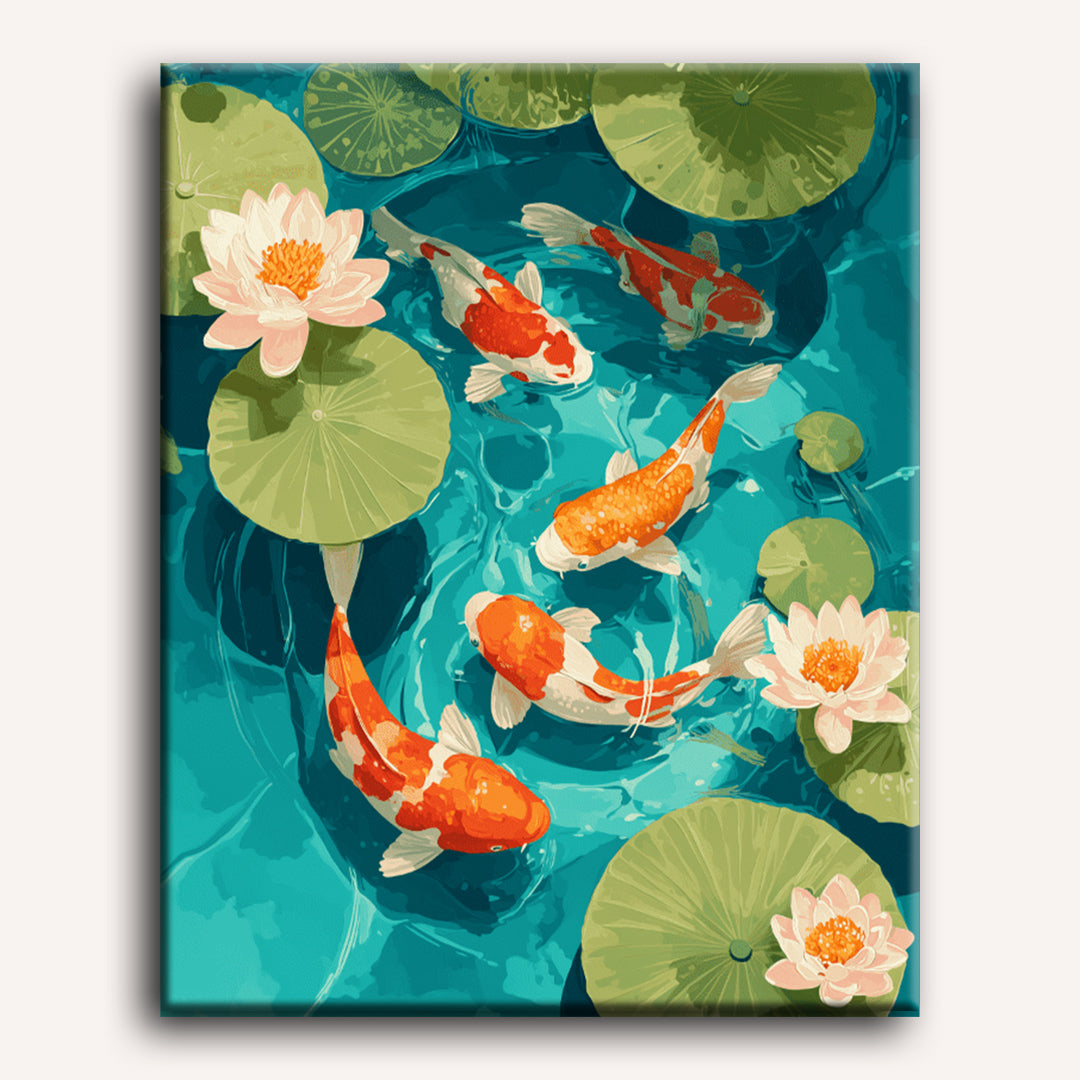 Koi pond | Paint by Number