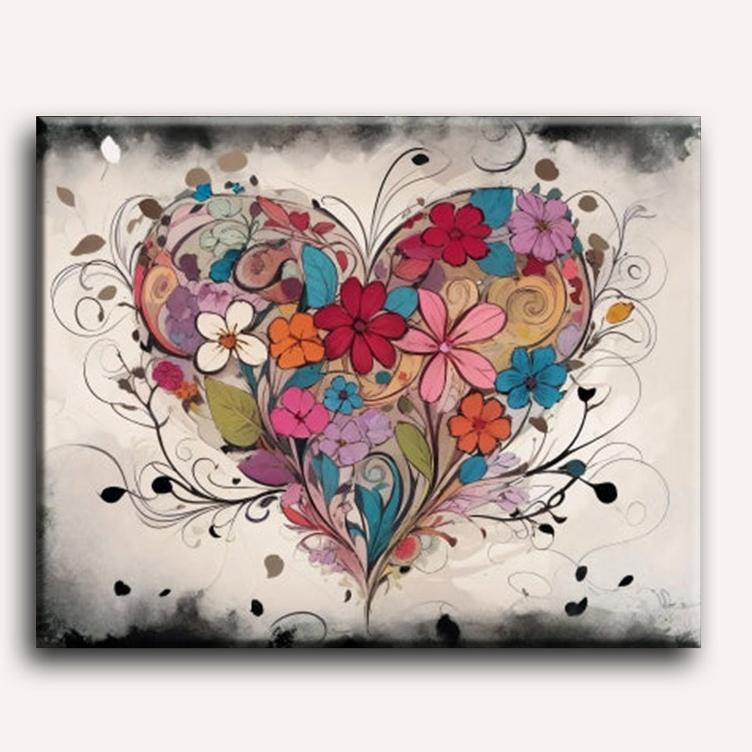 Abstract Heart | Paint by numbers