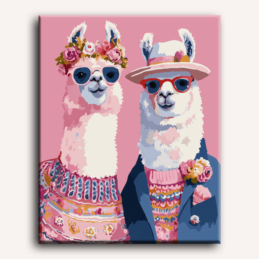 Lama’s couple | Paint by Number