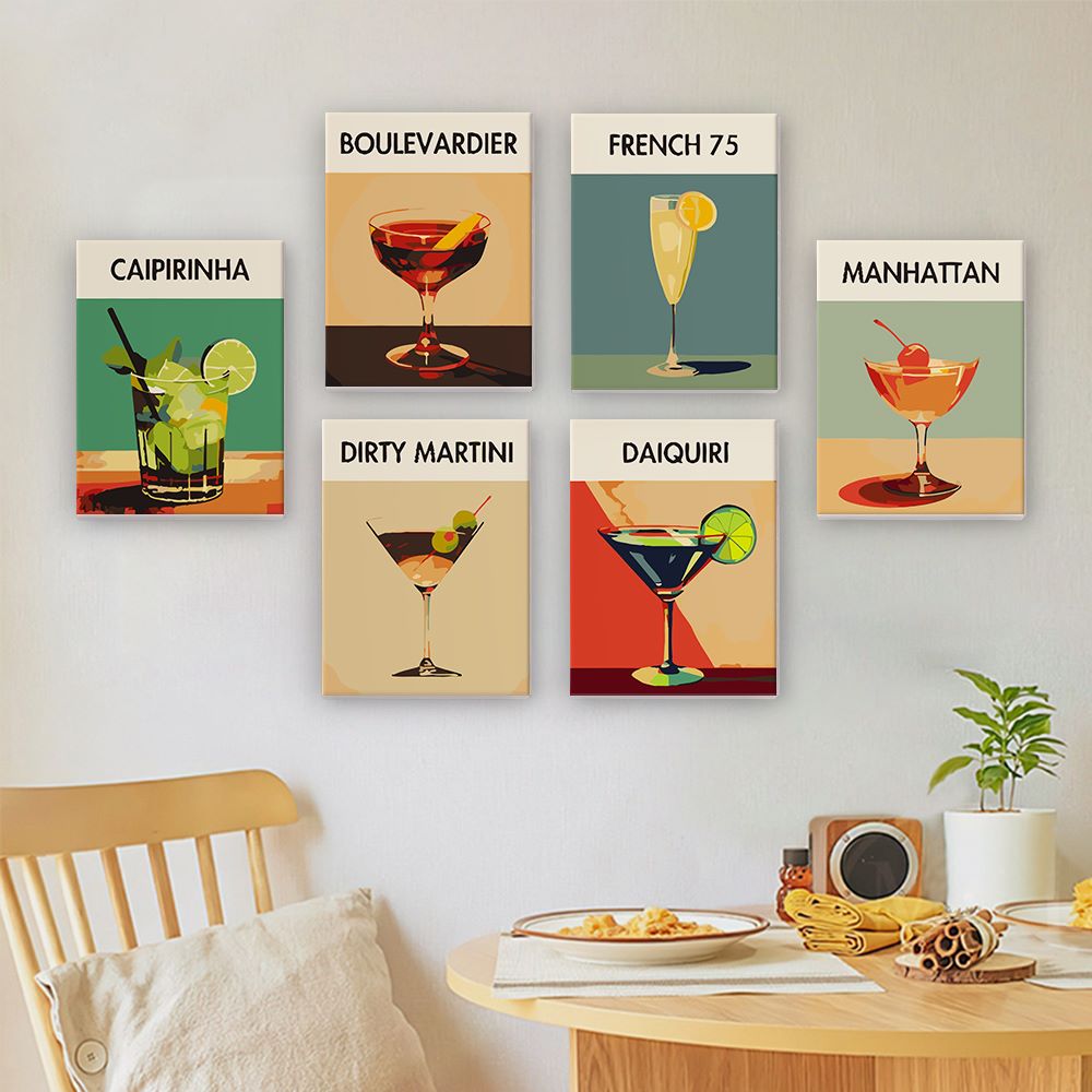6 Mini Paintings - Premium Cocktail Set