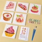 6 Mini Paintings - Pastries