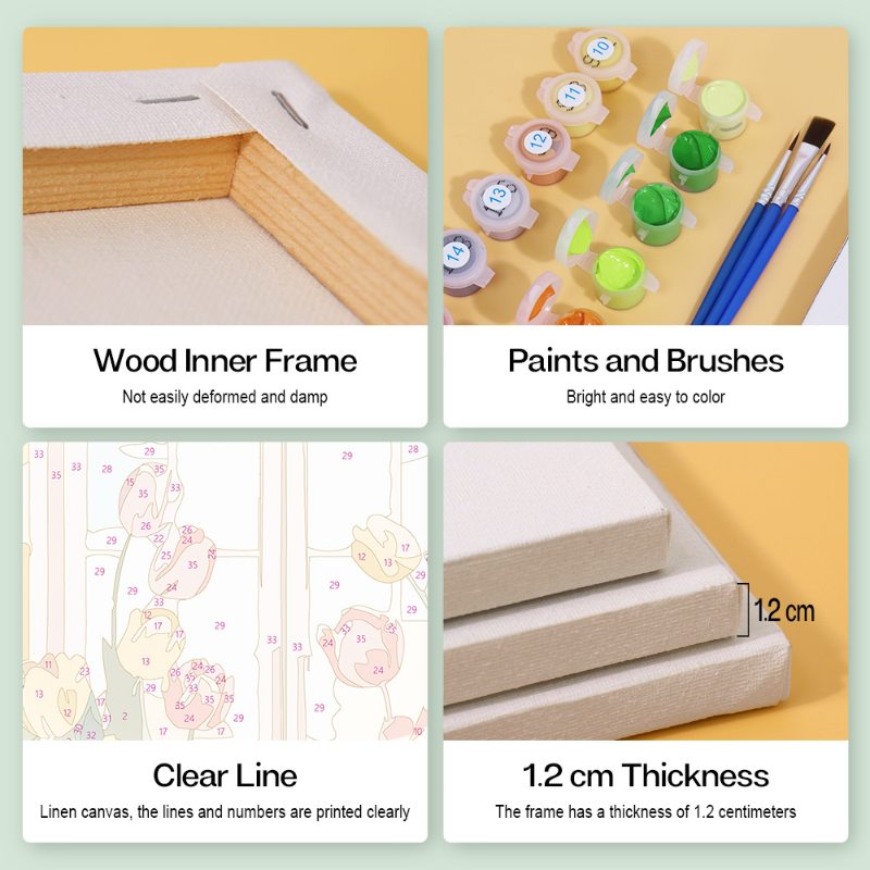 6 Mini Paintings - Colorful Doors Set