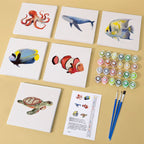 6 Mini Paintings - Fish Set