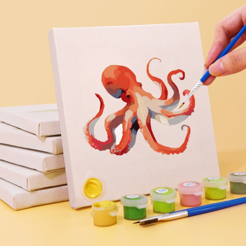 6 Mini Paintings - Fish Set