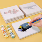 6 Mini Paintings - Fish Set