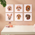 6 Mini Paintings | Dogs Set