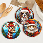 Christmas Coasters | 6 Pieces | Paint by Numbers
