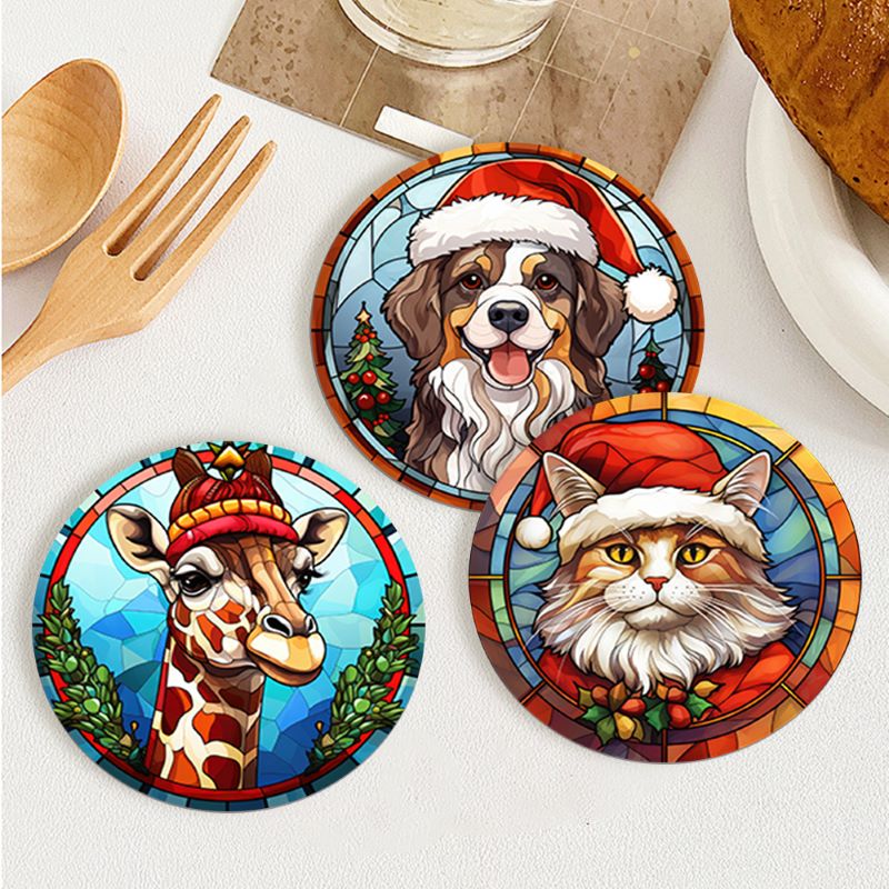 Christmas Coasters | 6 Pieces | Paint by Numbers
