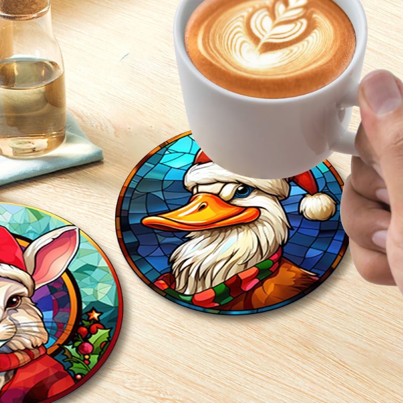 Christmas Coasters | 6 Pieces | Paint by Numbers