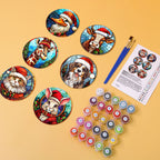 Christmas Coasters | 6 Pieces | Paint by Numbers